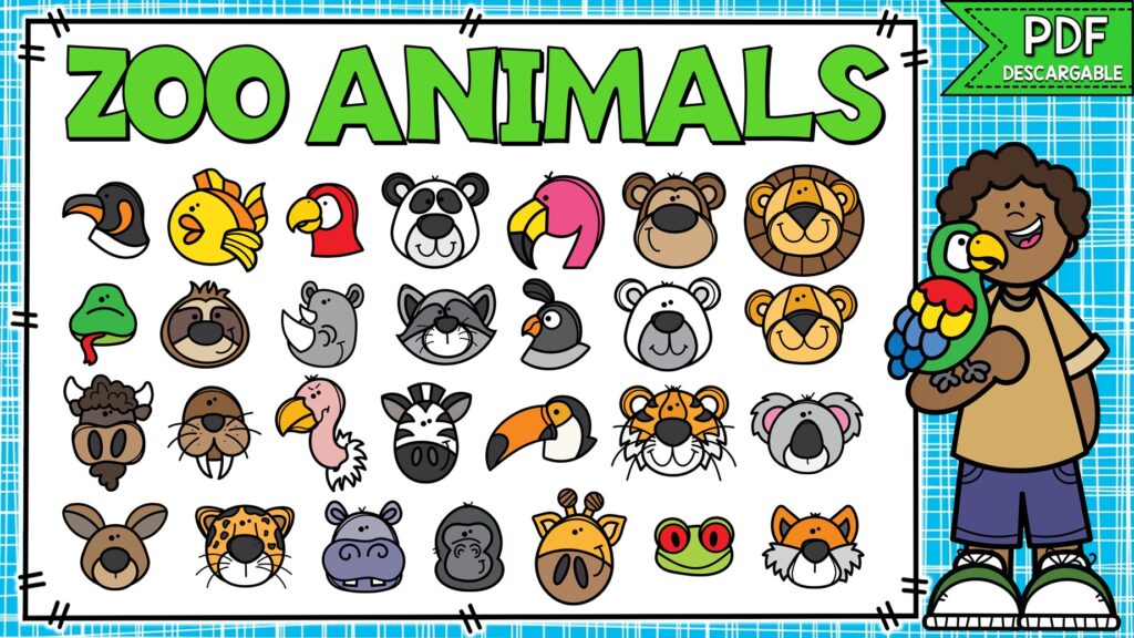 animales del zoológico en inglés