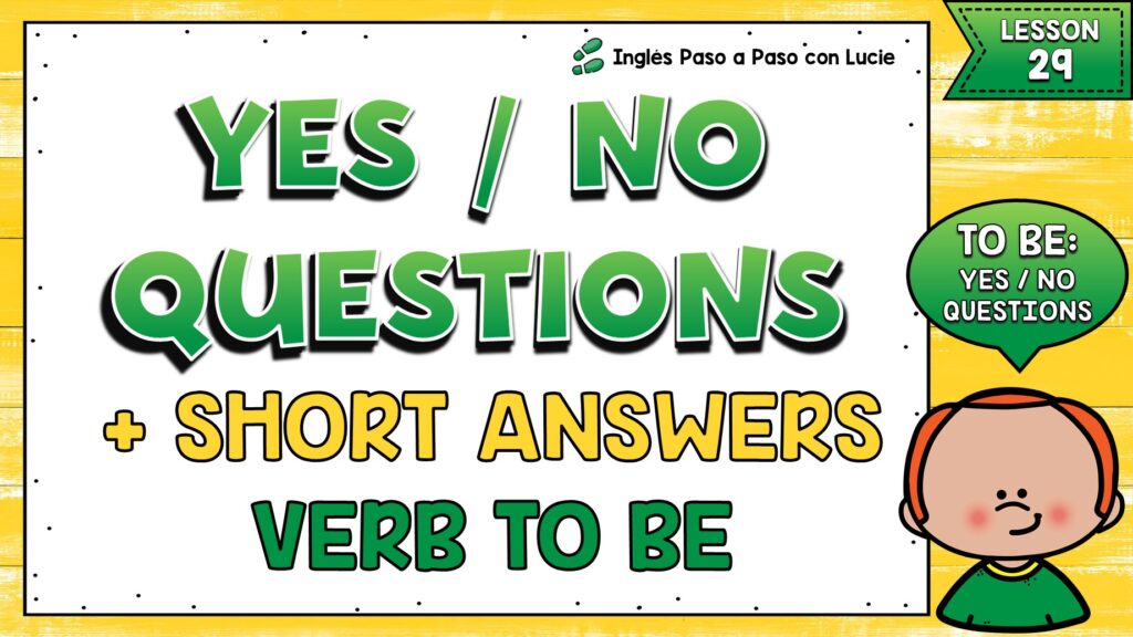 verb to be yes no questions