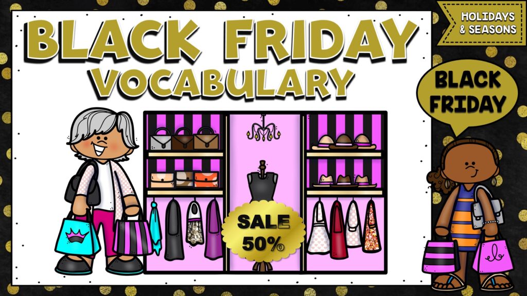 vocabulario en inglés de black friday