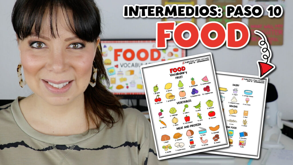 lista de alimentos en inglés