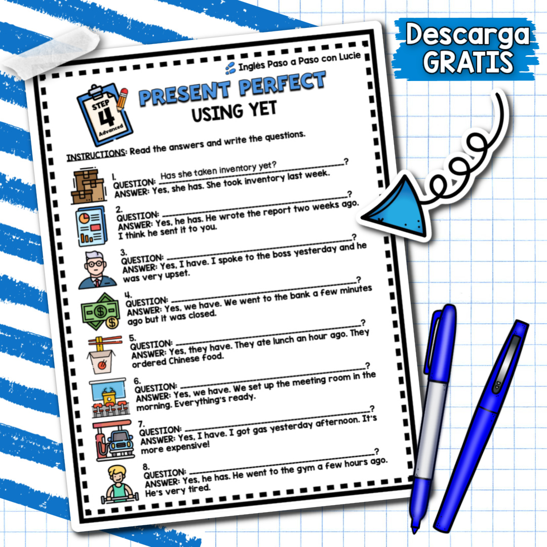 PRESENTE PERFECTO USANDO YET - Inglés Paso a Paso
