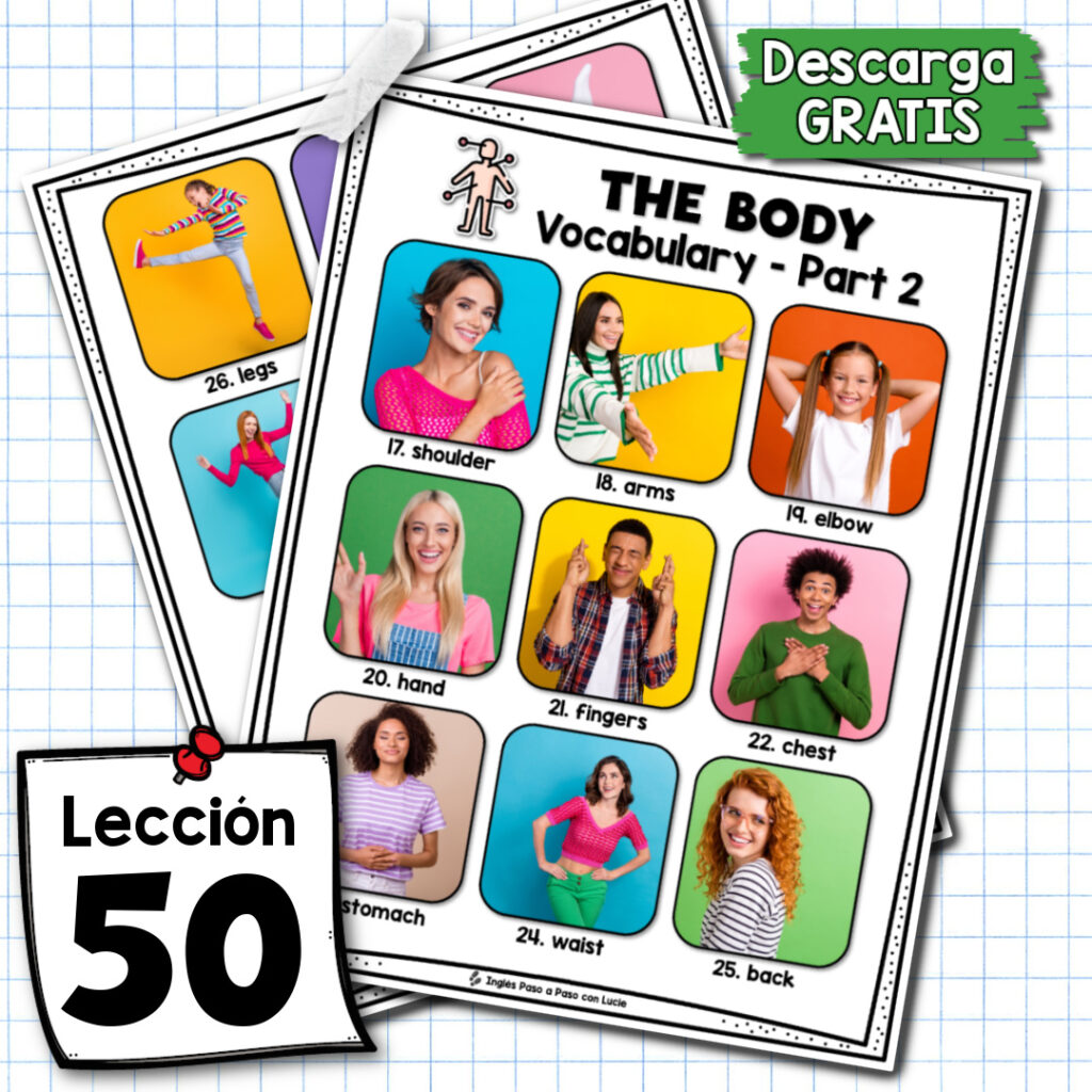 Las Partes del Cuerpo en Inglés